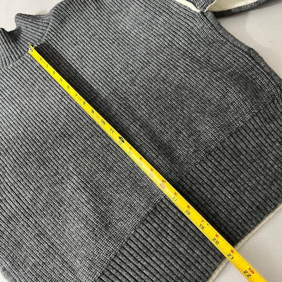 FORE Cream Gray Colorblock Sweater Women Size Medium - Picture 5 of 9